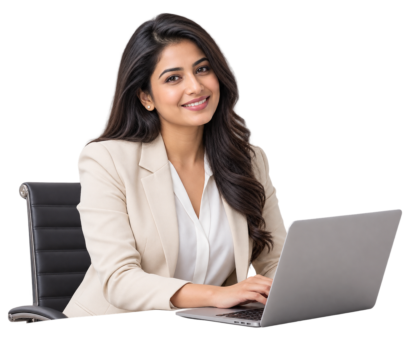Property advisor with a laptop